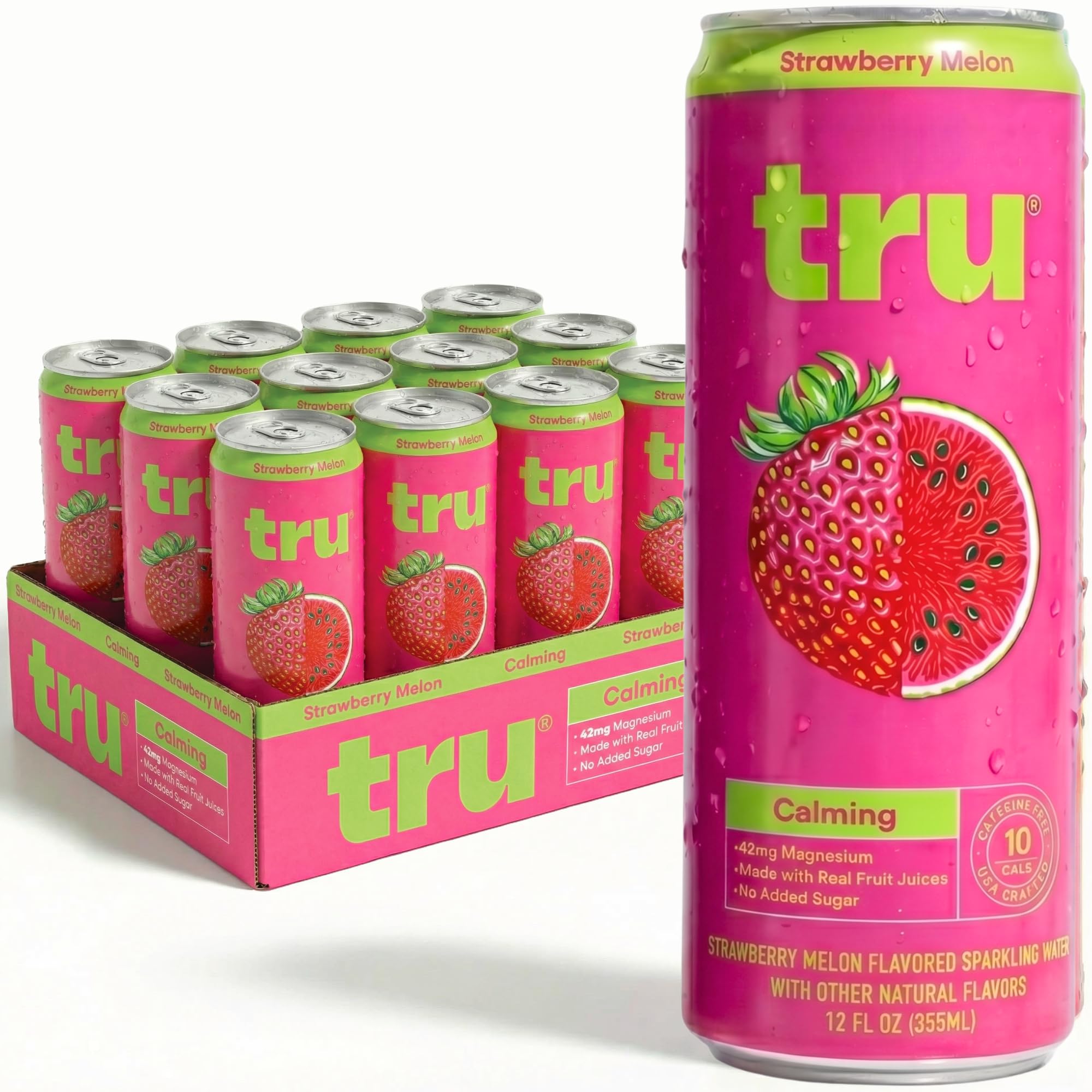 Amazon.com: Tru Calming Drink, Magnesium Glycinate Sparkling Water